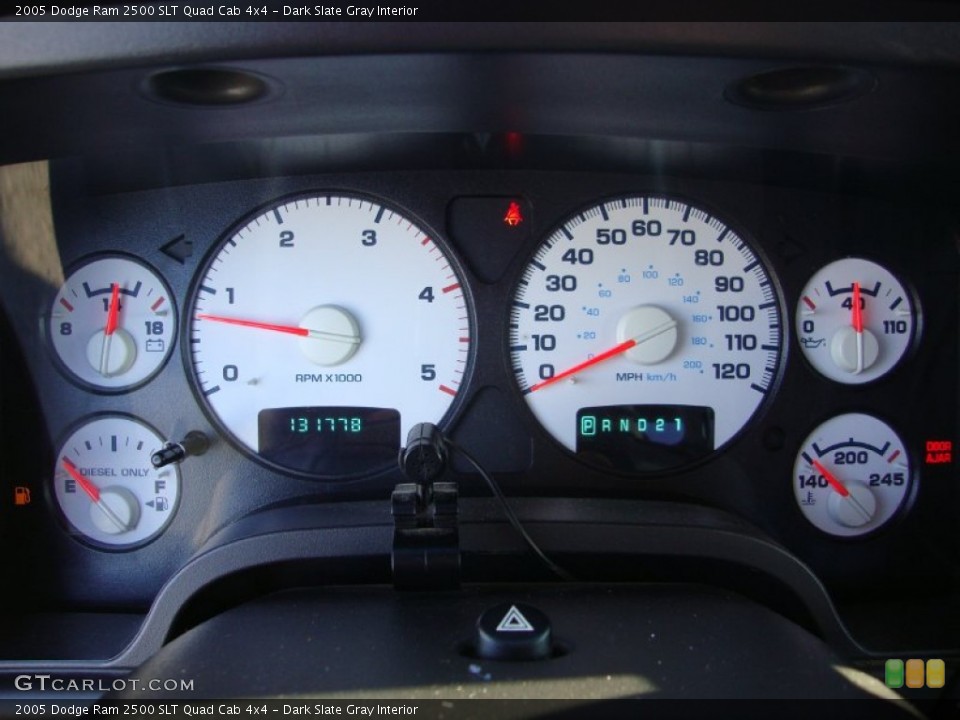 Dark Slate Gray Interior Gauges for the 2005 Dodge Ram 2500 SLT Quad Cab 4x4 #77304462