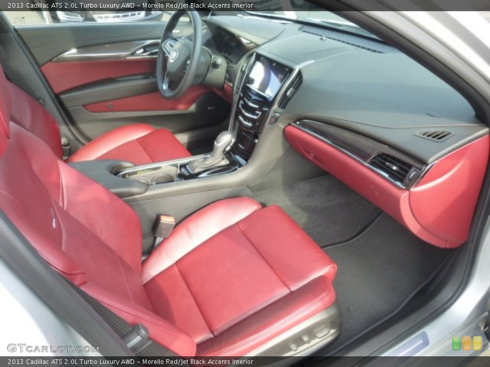Morello Red/Jet Black Accents Interior Photo for the 2013 Cadillac ATS 2.0L Turbo Luxury AWD #77305440