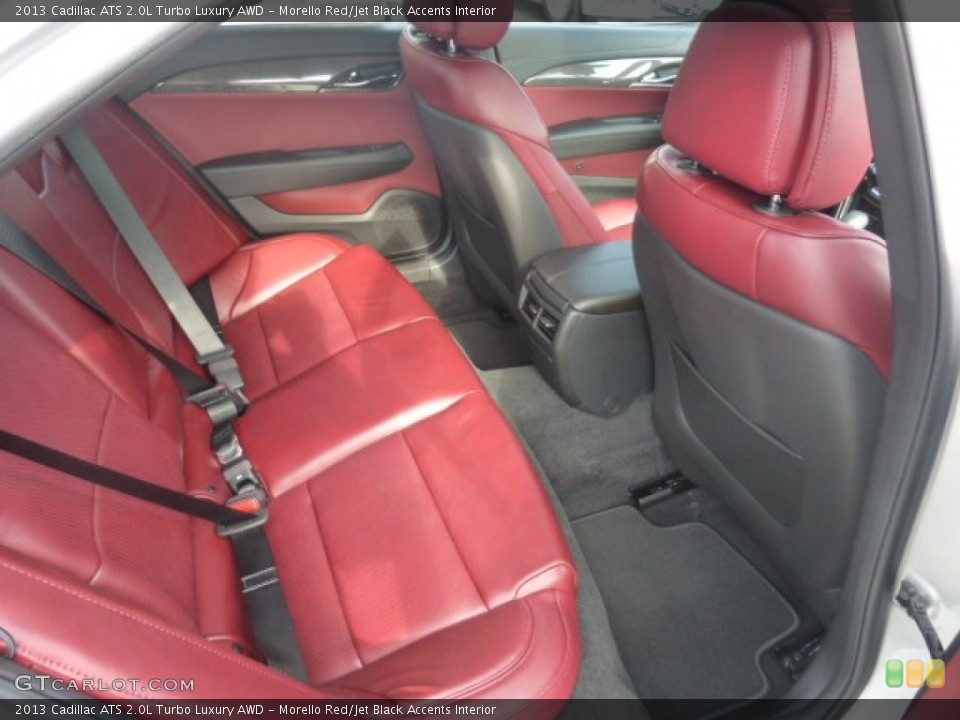 Morello Red/Jet Black Accents Interior Rear Seat for the 2013 Cadillac ATS 2.0L Turbo Luxury AWD #77305479
