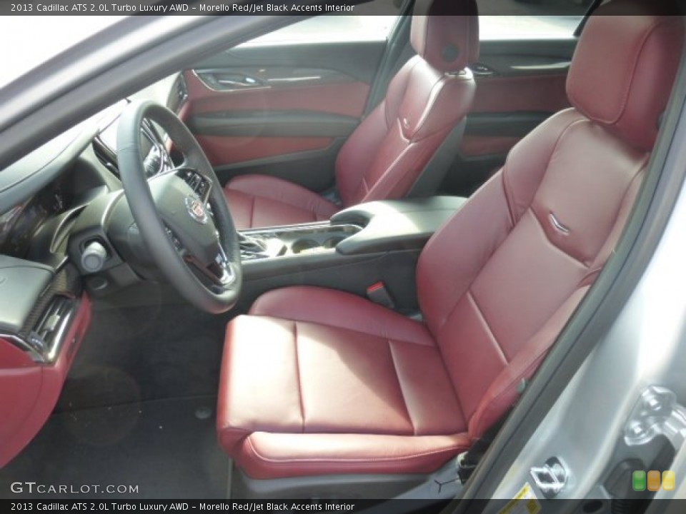 Morello Red/Jet Black Accents Interior Front Seat for the 2013 Cadillac ATS 2.0L Turbo Luxury AWD #77305539