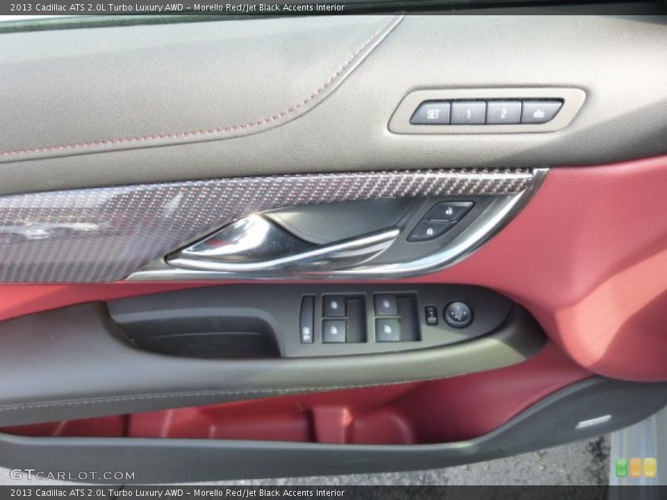 Morello Red/Jet Black Accents Interior Door Panel for the 2013 Cadillac ATS 2.0L Turbo Luxury AWD #77305590