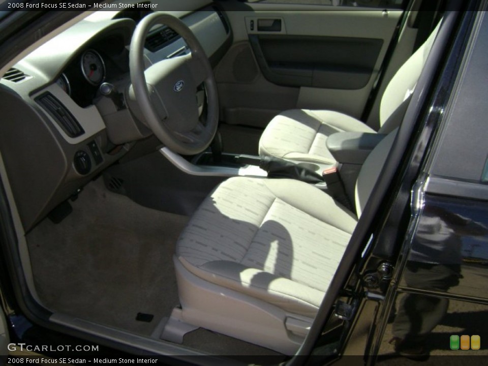 Medium Stone Interior Front Seat for the 2008 Ford Focus SE Sedan #77307127