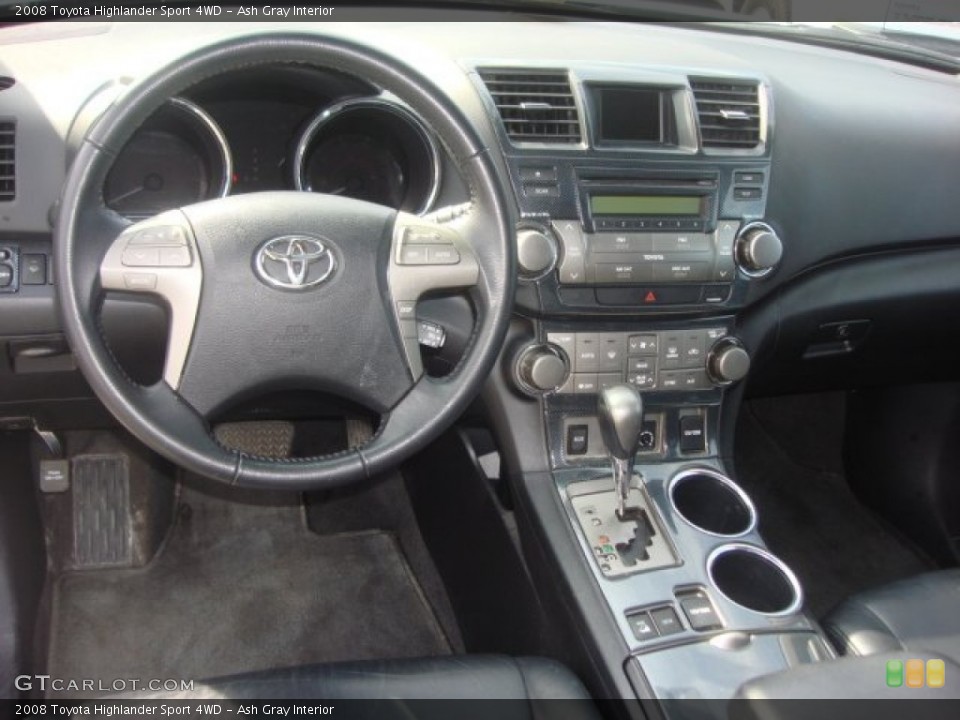 Ash Gray Interior Dashboard for the 2008 Toyota Highlander Sport 4WD #77308245