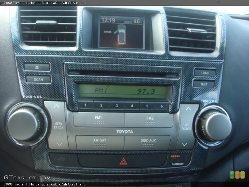 Ash Gray Interior Audio System for the 2008 Toyota Highlander Sport 4WD #77308392