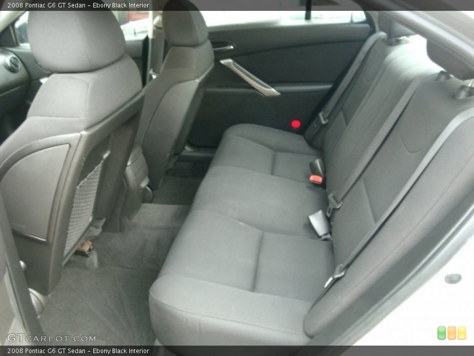 Ebony Black Interior Rear Seat for the 2008 Pontiac G6 GT Sedan #77309622