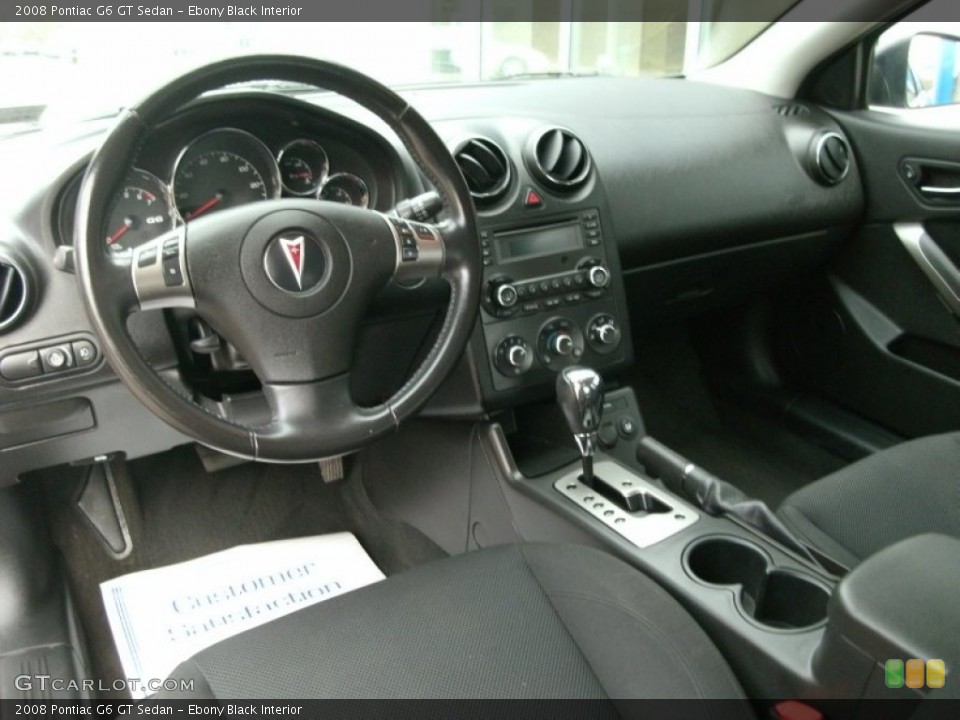Ebony Black Interior Prime Interior for the 2008 Pontiac G6 GT Sedan #77309649