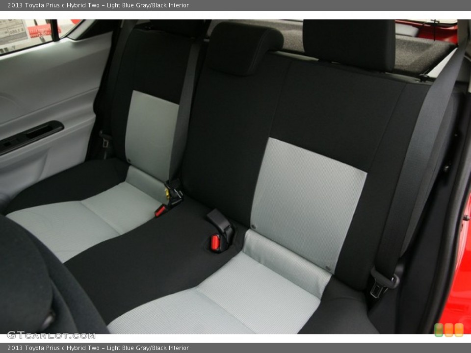 Light Blue Gray/Black Interior Rear Seat for the 2013 Toyota Prius c Hybrid Two #77310903