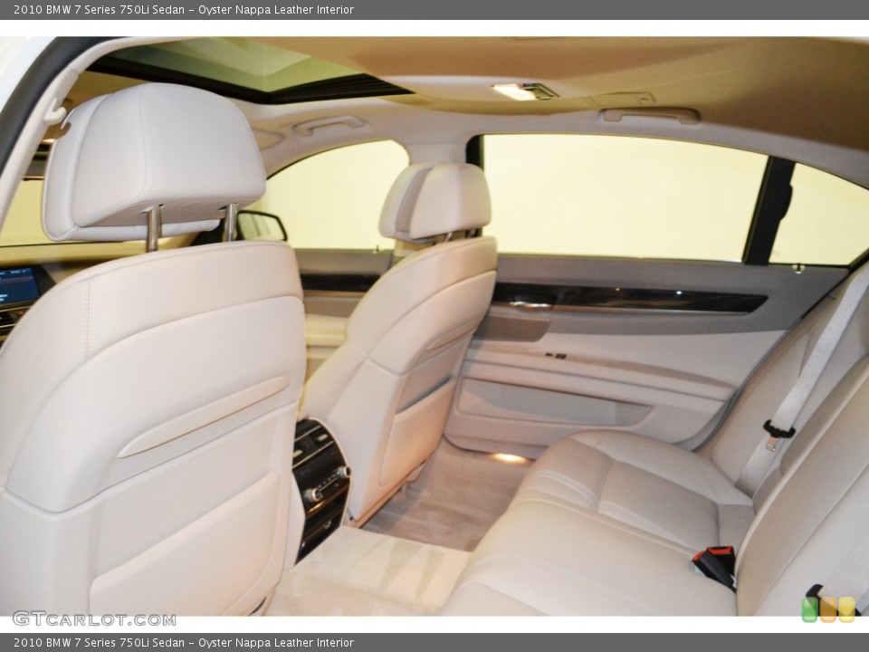 Oyster Nappa Leather Interior Rear Seat for the 2010 BMW 7 Series 750Li Sedan #77311418