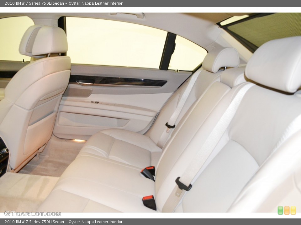 Oyster Nappa Leather Interior Rear Seat for the 2010 BMW 7 Series 750Li Sedan #77311491