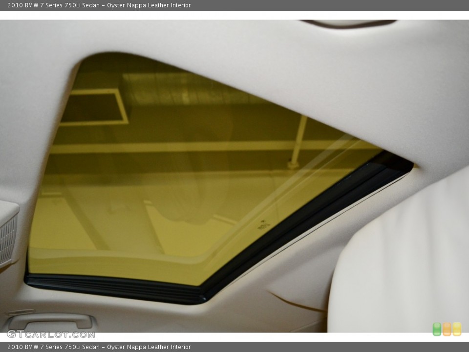 Oyster Nappa Leather Interior Sunroof for the 2010 BMW 7 Series 750Li Sedan #77311653