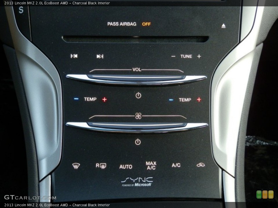 Charcoal Black Interior Controls for the 2013 Lincoln MKZ 2.0L EcoBoost AWD #77311702