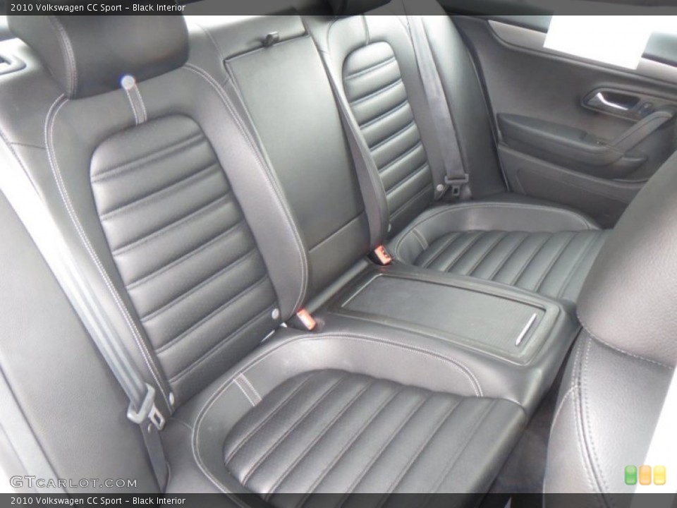 Black Interior Rear Seat for the 2010 Volkswagen CC Sport #77312318