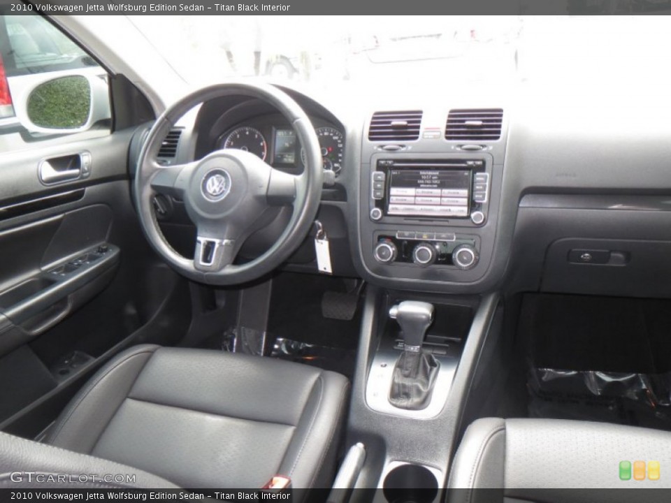 Titan Black Interior Dashboard for the 2010 Volkswagen Jetta Wolfsburg Edition Sedan #77312718