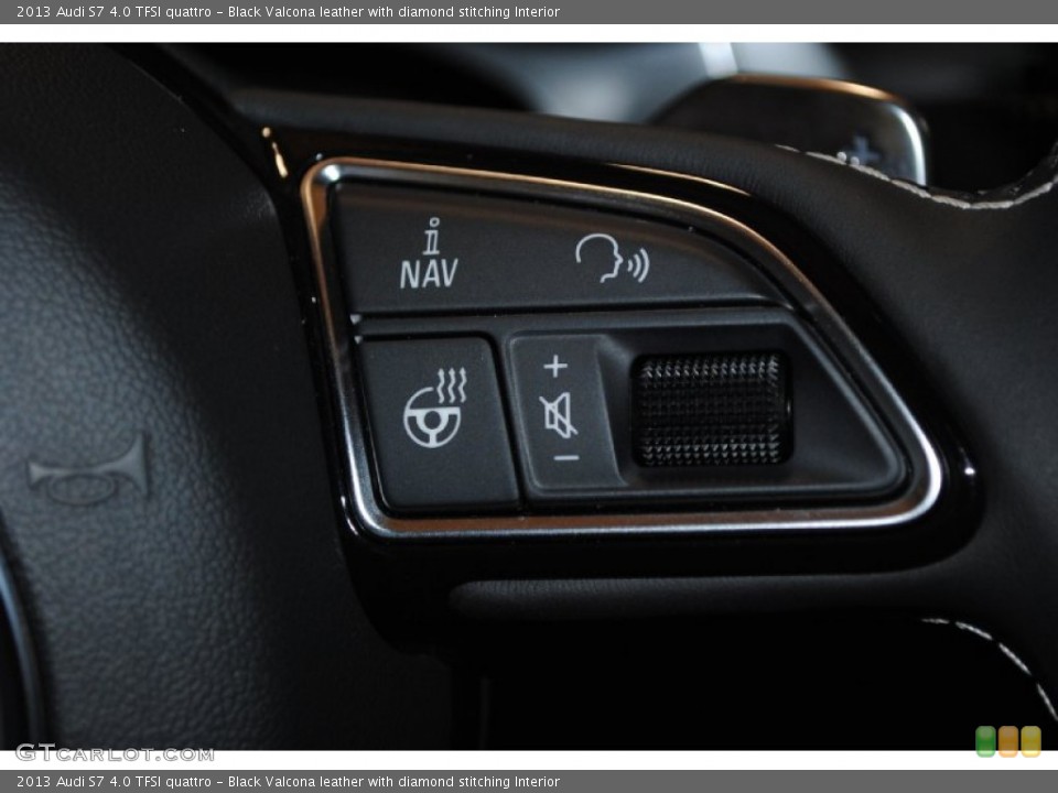 Black Valcona leather with diamond stitching Interior Controls for the 2013 Audi S7 4.0 TFSI quattro #77312922