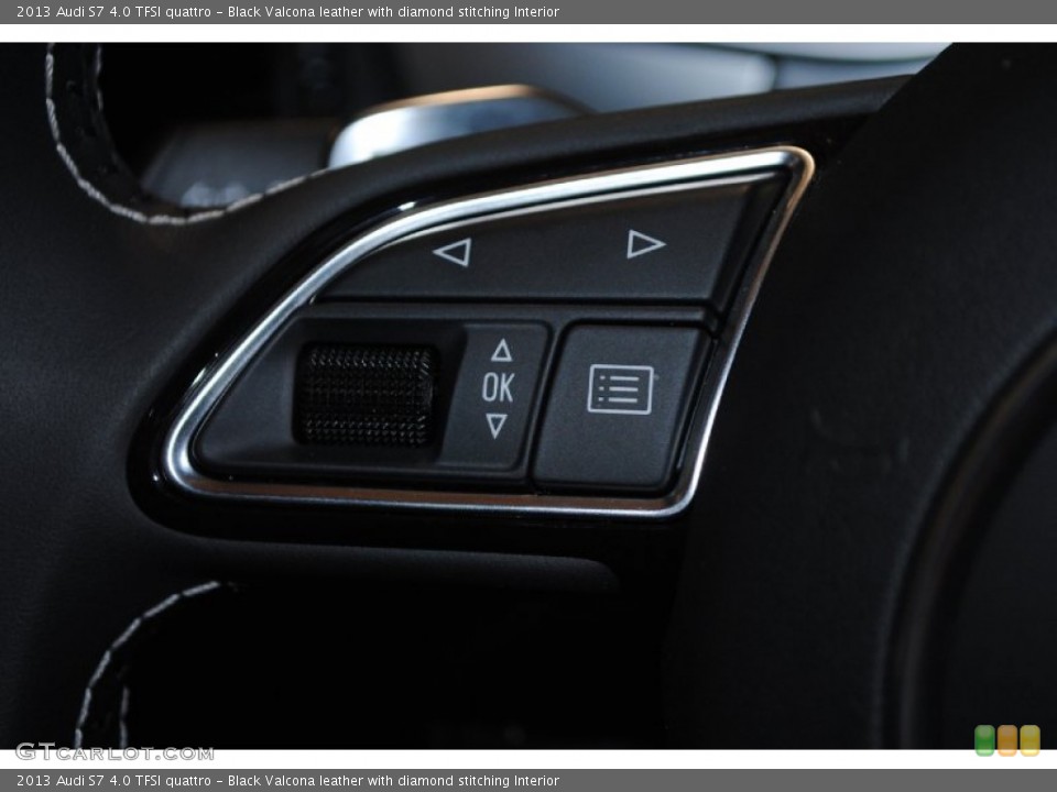 Black Valcona leather with diamond stitching Interior Controls for the 2013 Audi S7 4.0 TFSI quattro #77312928