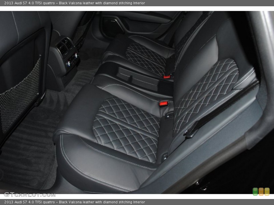 Black Valcona leather with diamond stitching Interior Rear Seat for the 2013 Audi S7 4.0 TFSI quattro #77312973