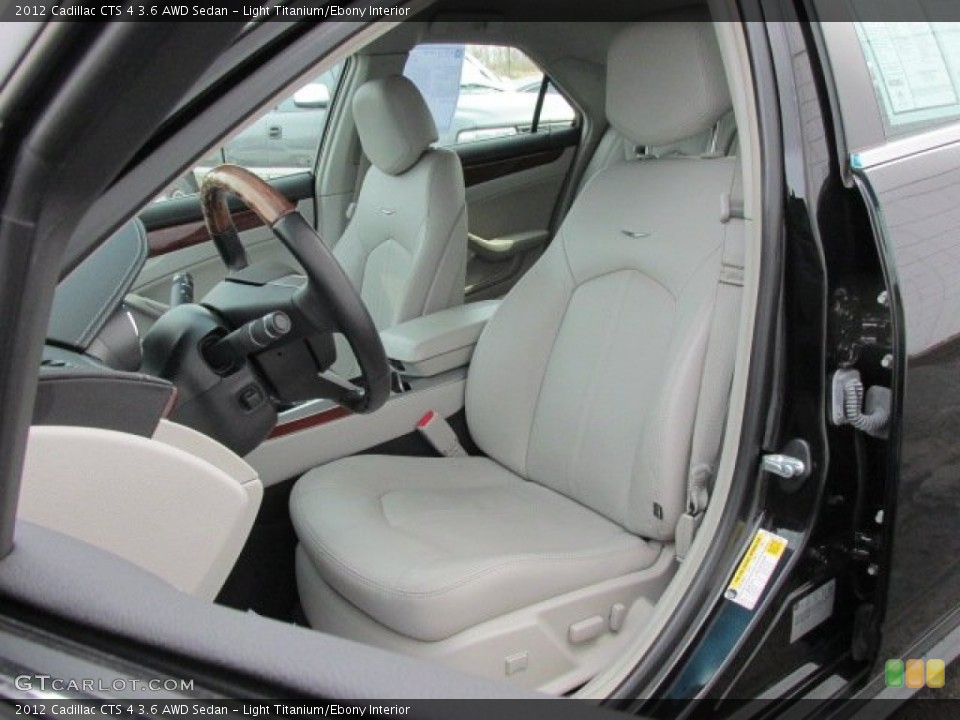 Light Titanium/Ebony Interior Front Seat for the 2012 Cadillac CTS 4 3.6 AWD Sedan #77312982