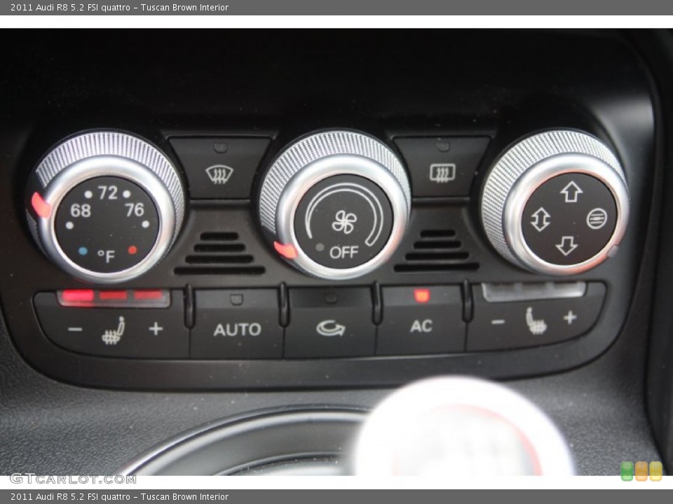 Tuscan Brown Interior Controls for the 2011 Audi R8 5.2 FSI quattro #77314676