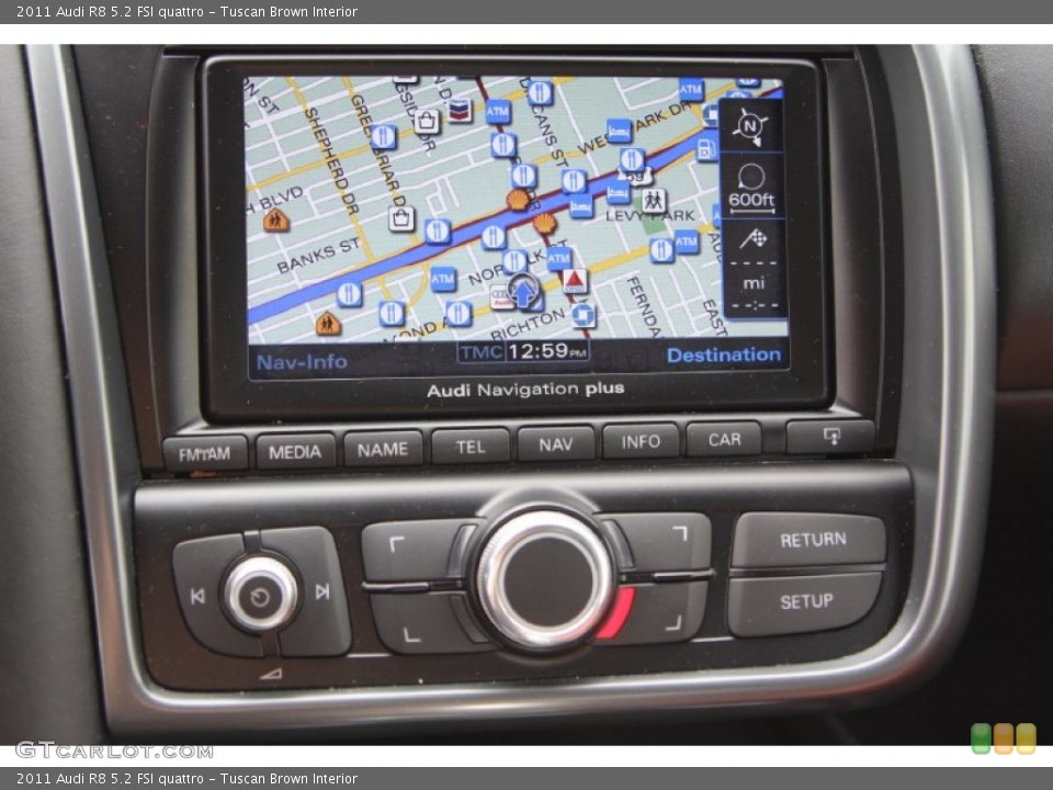Tuscan Brown Interior Navigation for the 2011 Audi R8 5.2 FSI quattro #77314696