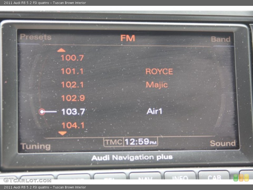 Tuscan Brown Interior Audio System for the 2011 Audi R8 5.2 FSI quattro #77314722