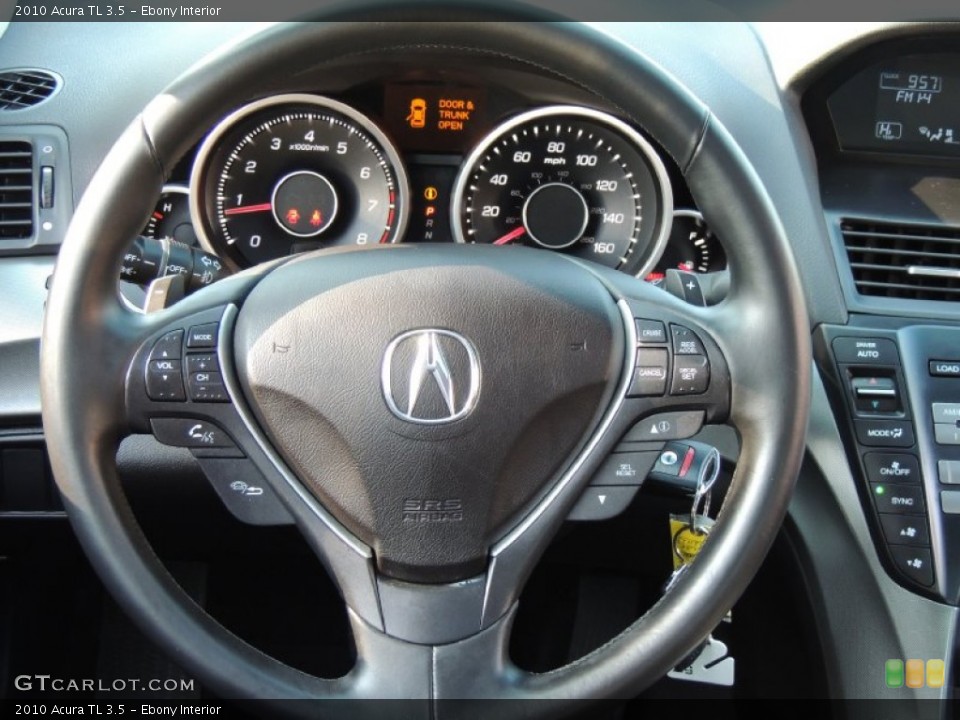 Ebony Interior Steering Wheel for the 2010 Acura TL 3.5 #77316195