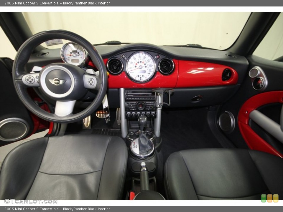 Black/Panther Black Interior Dashboard for the 2006 Mini Cooper S Convertible #77316968
