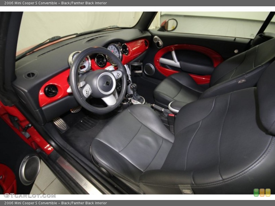 Black/Panther Black Interior Prime Interior for the 2006 Mini Cooper S Convertible #77317161