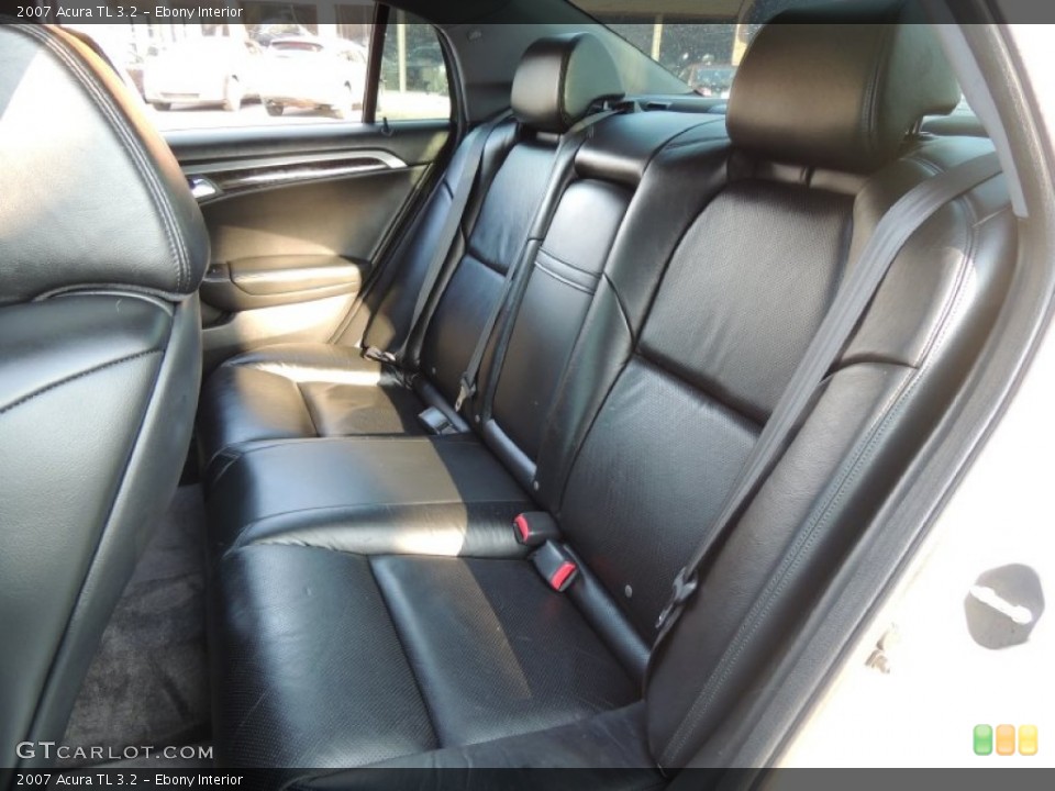 Ebony Interior Rear Seat for the 2007 Acura TL 3.2 #77317313