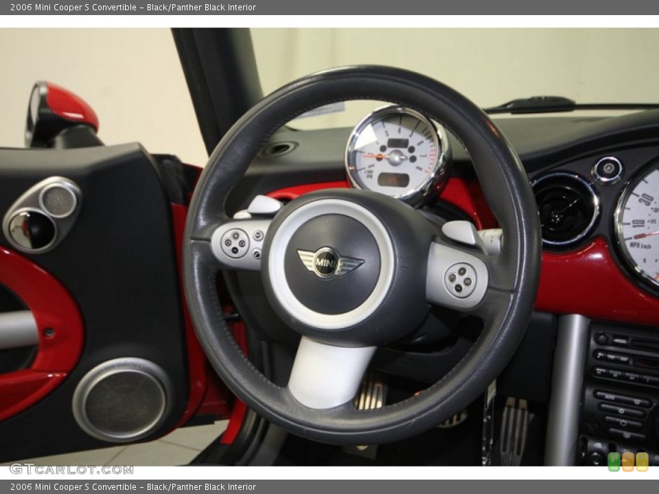Black/Panther Black Interior Steering Wheel for the 2006 Mini Cooper S Convertible #77317428