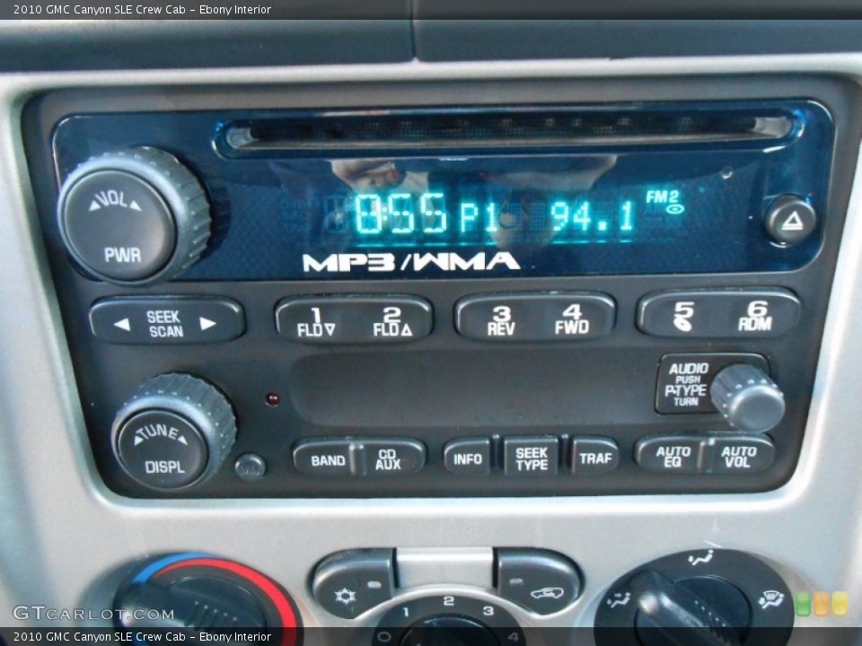 Ebony Interior Audio System for the 2010 GMC Canyon SLE Crew Cab #77321205