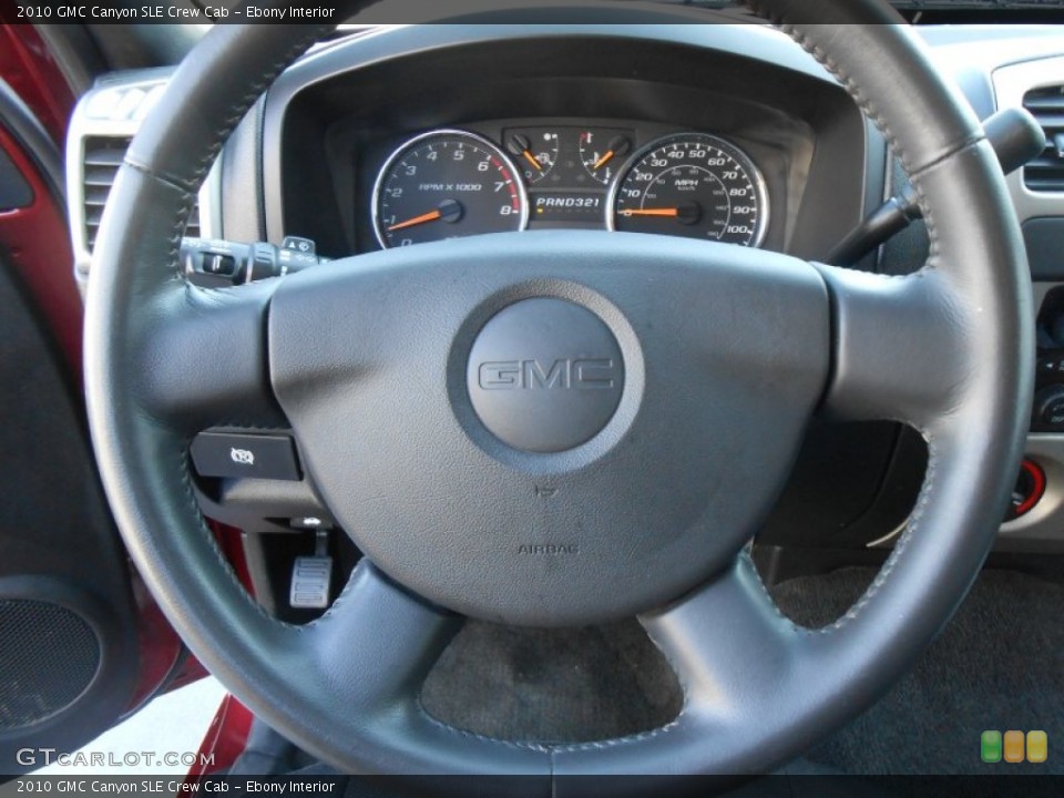 Ebony Interior Steering Wheel for the 2010 GMC Canyon SLE Crew Cab #77321238