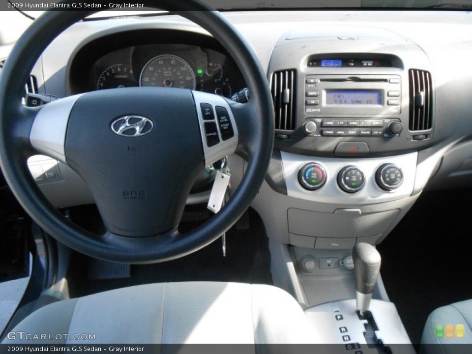 Gray Interior Dashboard for the 2009 Hyundai Elantra GLS Sedan #77321903