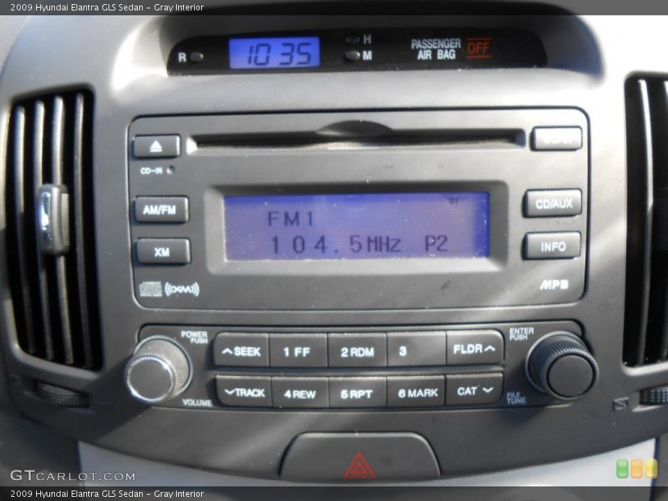 Gray Interior Audio System for the 2009 Hyundai Elantra GLS Sedan #77321925