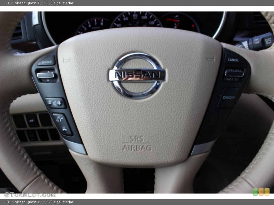 Beige Interior Controls for the 2012 Nissan Quest 3.5 SL #77322462