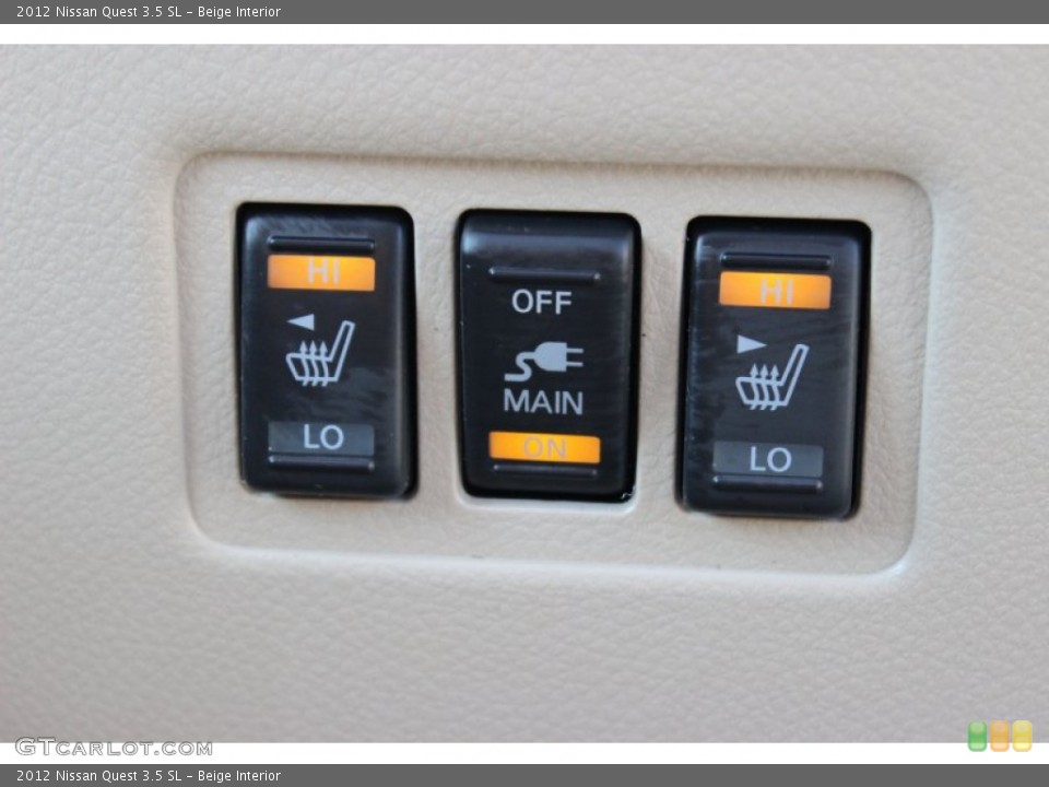 Beige Interior Controls for the 2012 Nissan Quest 3.5 SL #77322496