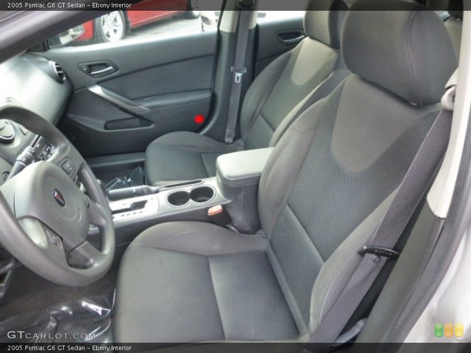 Ebony Interior Front Seat for the 2005 Pontiac G6 GT Sedan #77323149