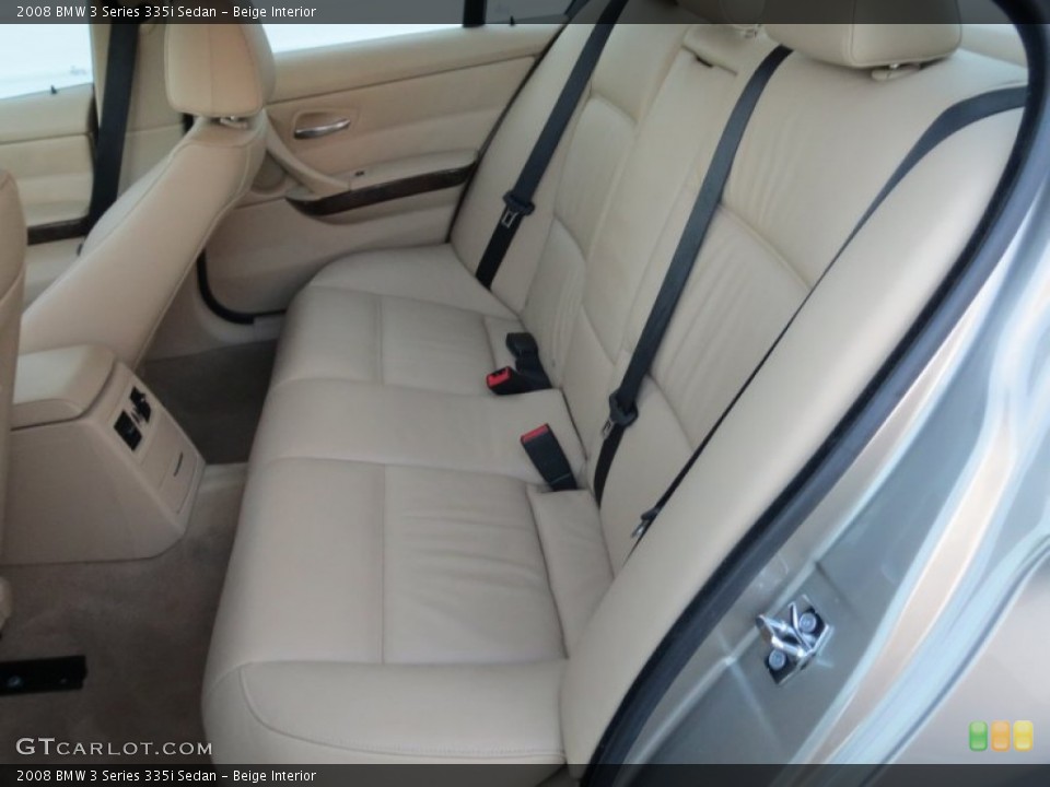 Beige Interior Rear Seat for the 2008 BMW 3 Series 335i Sedan #77323204