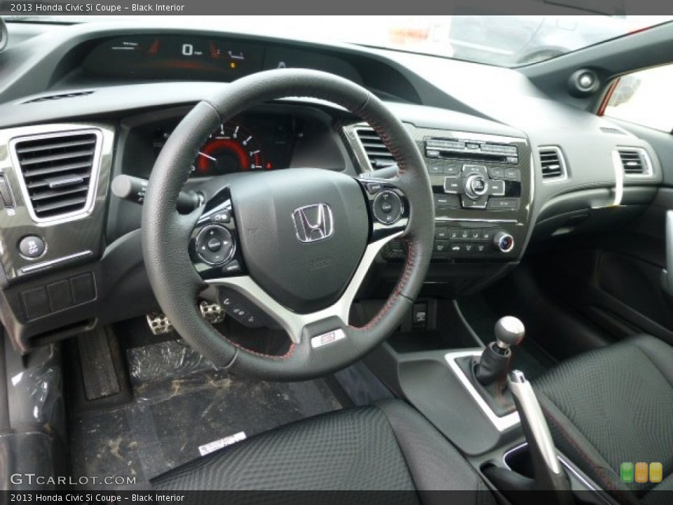 Black Interior Dashboard for the 2013 Honda Civic Si Coupe #77323236