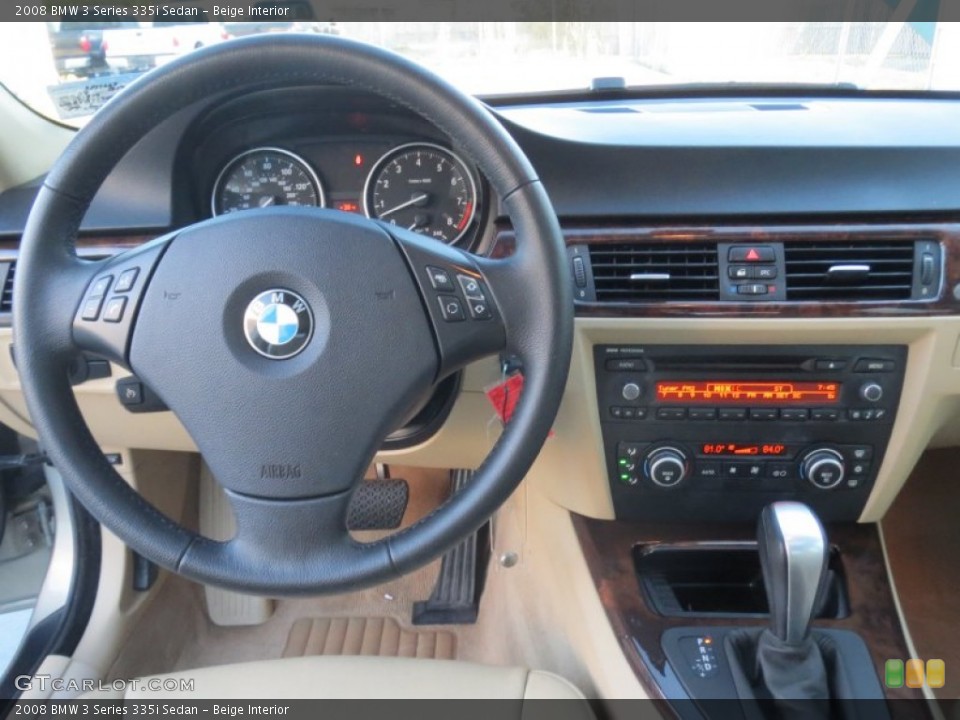 Beige Interior Steering Wheel for the 2008 BMW 3 Series 335i Sedan #77323524