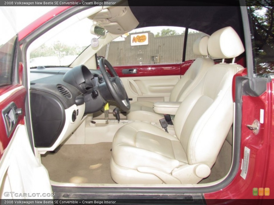 Cream Beige Interior Photo for the 2008 Volkswagen New Beetle SE Convertible #77324167