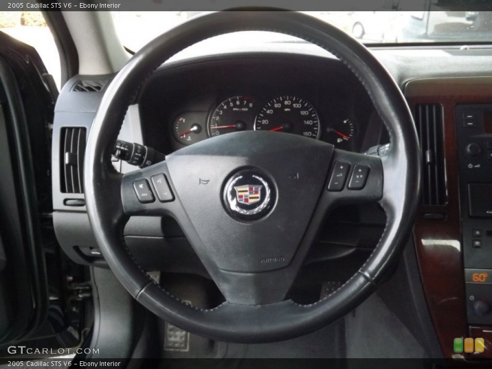 Ebony Interior Steering Wheel for the 2005 Cadillac STS V6 #77324961