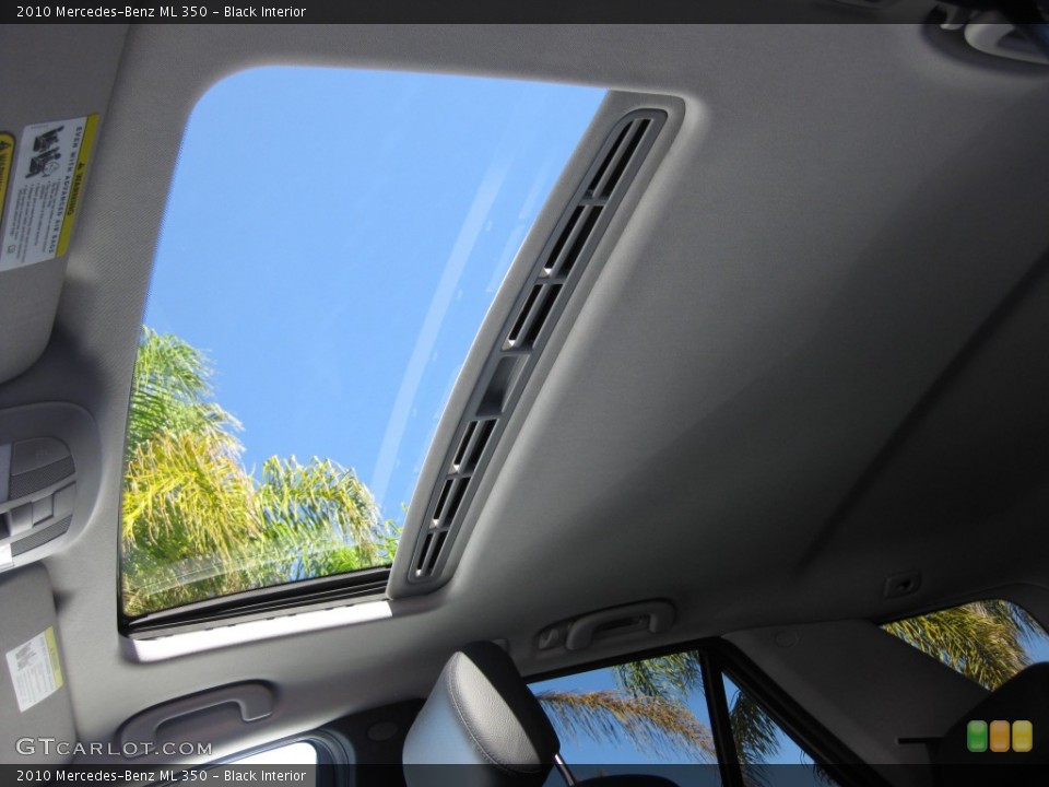 Black Interior Sunroof for the 2010 Mercedes-Benz ML 350 #77325585