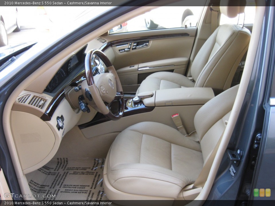 Cashmere/Savanna Interior Front Seat for the 2010 Mercedes-Benz S 550 Sedan #77327056