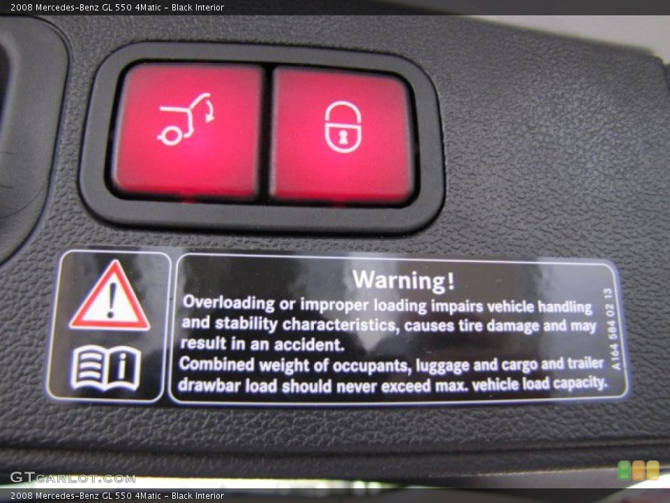 Black Interior Controls for the 2008 Mercedes-Benz GL 550 4Matic #77327131