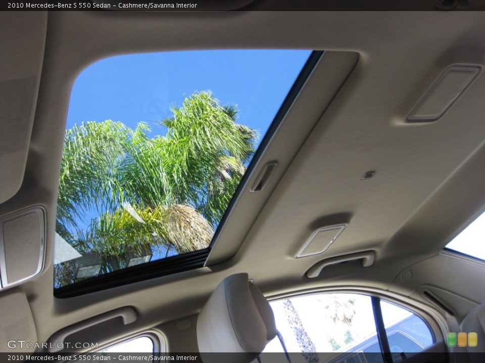 Cashmere/Savanna Interior Sunroof for the 2010 Mercedes-Benz S 550 Sedan #77327238