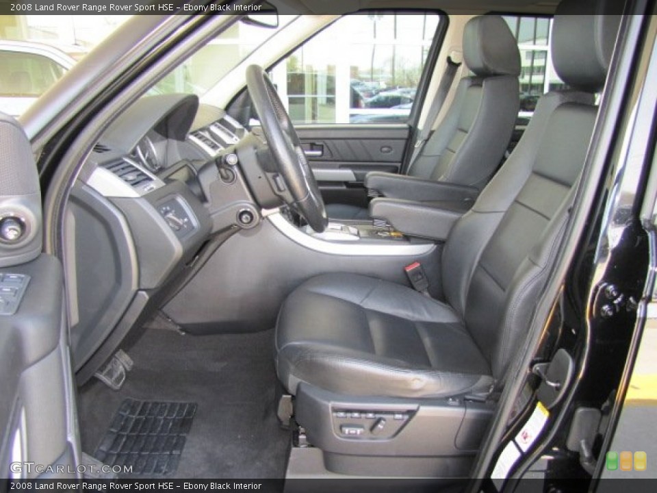 Ebony Black Interior Photo for the 2008 Land Rover Range Rover Sport HSE #77327415
