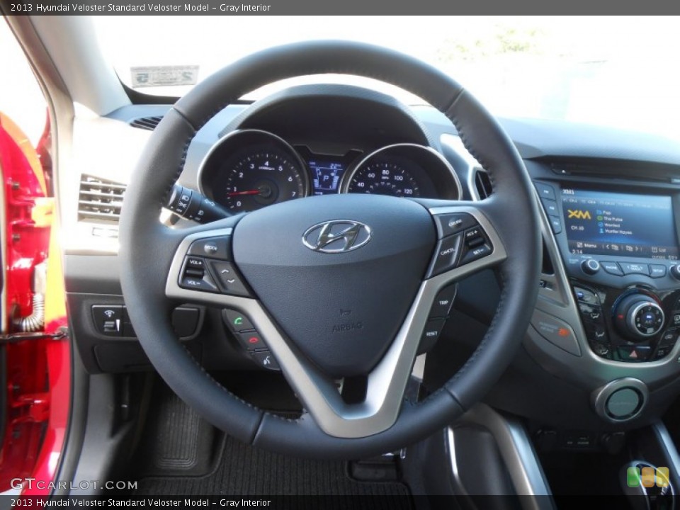 Gray Interior Steering Wheel for the 2013 Hyundai Veloster  #77329337