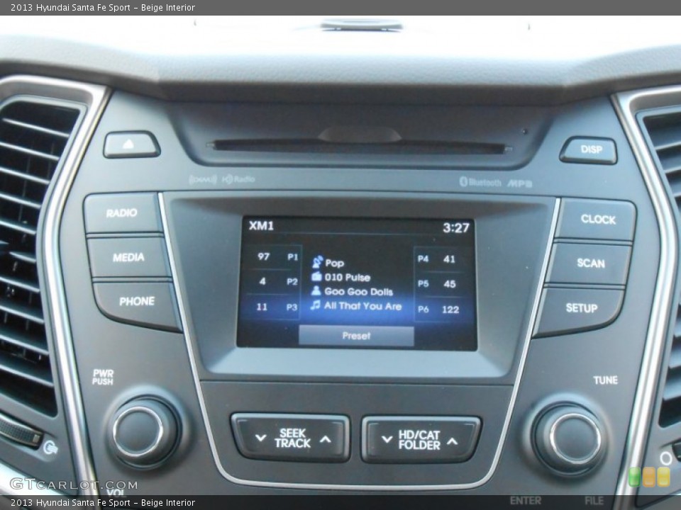 Beige Interior Controls for the 2013 Hyundai Santa Fe Sport #77329665