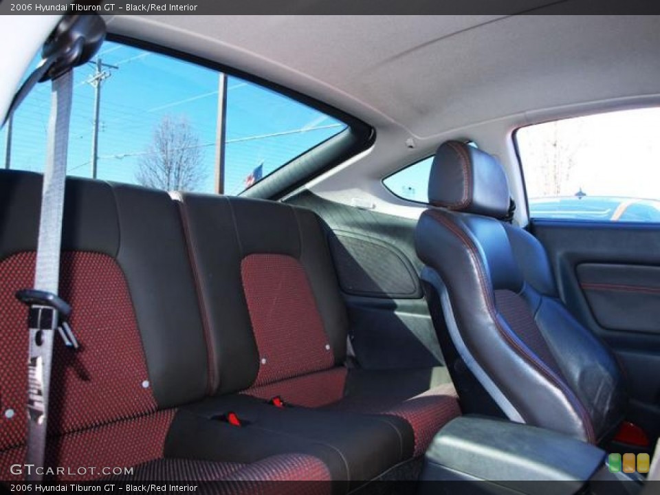 Black/Red Interior Rear Seat for the 2006 Hyundai Tiburon GT #77333235