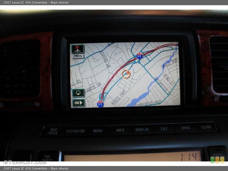 Black Interior Navigation for the 2007 Lexus SC 430 Convertible #77335659